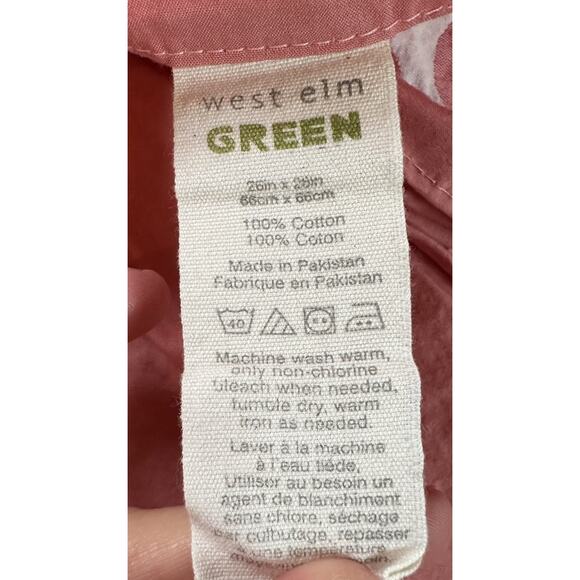 West Elm Set of 2 Pillow Covers Shams Size 26x24 Pink - Picture 4 of 7